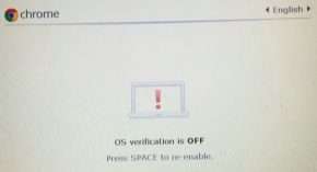 Chomebook OS Verification Screen