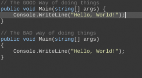 Difference Between Two Curly-Bracket Styles