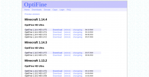 The OptiFine Downloads Site