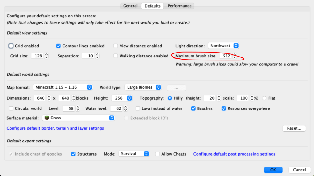 Set brush to use Quadspinner Gaea for Minecraft