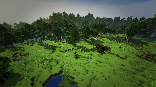 Birch forest with the Lorax custom trees plugin