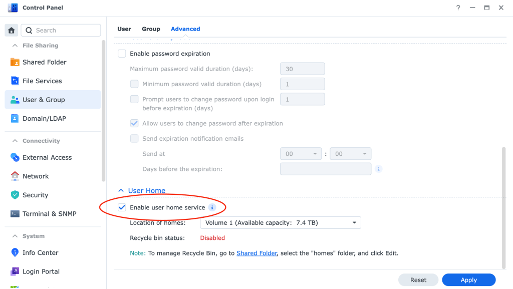 Multi-User environment should be enabled on Synology Photos